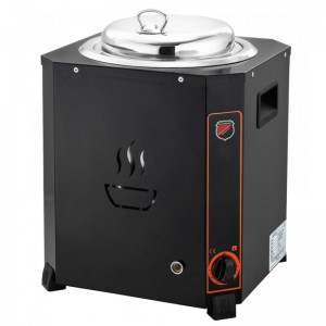 Silverinox Siyah Çorba Isıtıcısı Çorba Kazanı 9 Litre